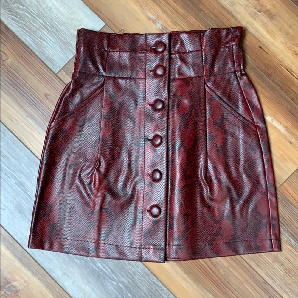 Zara faux leather skirt